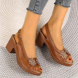 Large-Size Flowers High-Hees Cool Slippers Women 2025 Summer New Fashion Casual Cold Slippers Women HZ0115