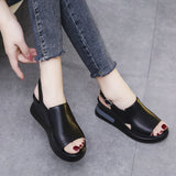 Pine Cake Thick Bottom Heel Shoes Women Wear 2025 After The Empty Word Buckle Cool Slippers Large Size High Heel Sandals Women HZ0115