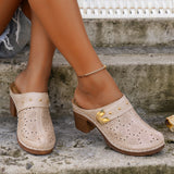 Summer New 2025 Baotou Slope And Women's Cool Drag Large-Size High-Heeled Sandals Women's Tide HZ0115