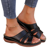 2025 New Summer Women's Thick-Bottomed Slippers Large-Size Fish Mouth With Thick-Sed Slippers Women's Shoes HZ0115