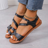 Net Red Candy Color Large-Size Casual Sandals Summer New Women's Shoes Magic Stick Beach Sandals HZ0115