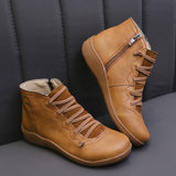 2025 Autumn And Winter Large-Size Flat Bottom Warm Lady Short Boots New Flat Bottom Women Boots HZ0115