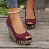 Large-Size Fish Mouth Slope With High Heel Single Shoes Women's New Light-Footed Single Shoes In Autumn HZ0115