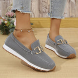 Large-Size Single-Shoe Women's 2025 New Four-Season Sneakers Shallow-Mouthed Fashion Ladies Single Shoes 43 Yards HZ0115