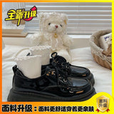 2025 New British Style Mary Precious Shoes Women's Loose High Thick-Sed Jk Small Leather Shoes Spring And Autumn Students Casual Single Shoes HZ0115