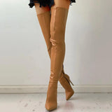 2025 Autumn And Winter New Pointed Side Zipper Slender High With Large Size Over Knee Boots Girl Boots HZ0115