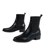 Large-Size Short Boots 2025 Autumn And Winter New Fashion Chelsea Boots Female British Wind Tips And Short Boots HZ0115
