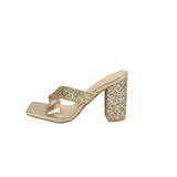 81432-271 Women High Heel Square Head Thick Heel Sexy High Heel Sandals Soft Leather High-Legged Long High Heels HZ0115