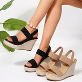 New 2025 Summer Fish Mouth Fashion Thick Soles Tight Feet Comfortable Large Size Sandals Women HZ0115