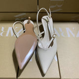 ZA2025 Spring New White Tip Slope And Low Heel Fashion Women's Shoes HZ0115