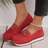 Thick-Bottomed Casual Sneakers Casual Ladies Metal Chain 2025 Summer New Large-Size Single Shoes HZ0115
