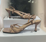 High-Heeled Women 2025 Summer New French Temperament Fine Heel Fairy Square Head Fashion Fine Heel Sandals HZ0115