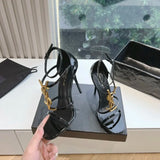 YS Home 2025 New Women's Shoes Low Heel Temperament High Heels High-Heeled Shoes Behind The Shallow Mouth Of Single Shoes HZ0115