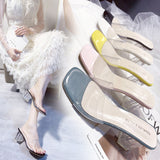 2025 Spring And Summer New Seaside Vacation Coarse And Transparent Sandals Female Fairy Breeze Cool Drag Lady High HZ0115
