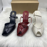 Za Home 2025 Summer New Fish Mouth Sandals With Coarse Heel Toe Sandals Shoes HZ0115