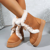 Fashion Kaqi Thick Bottom With High-Heeled Snow Boots Women's New Autumn And Winter 2025 New Warm And High Snow Boots Cotton Shoes HZ0115