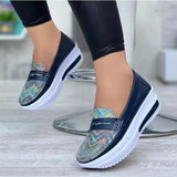 Summer New Casual Single Shoes Pure Color Round Head Low Belt Buckle Soft Sole Work Shoes Bean Shoes HZ0115