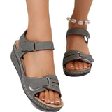 New 2025 Large-Size Casual Fish-Mouthed Sandals Hot Roman Breeze Sandals Women Wear Magic Stickers HZ0115