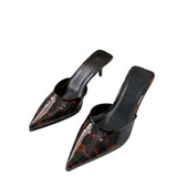 ZA New 2025 Summer French High Heel Fine Tip Behind The Empty Bag Show Off Fashion Fashion Wearing Sandals HZ0115