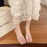 In The Summer Of 2025, The New Thin Belt Side-And-Tlips High And Cool Drag Woman With Fine And Temperament High-Slender Slippers HZ0115