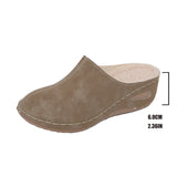 Large-Size Slope And Plus-E-Legged Slippers Women's New Slopes In The Autumn And Winter Of 2025 And A Foot Pedal Bag Head Casual Half-Slippers HZ0115