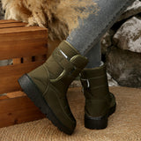 New Warm Large Size Lady Snow Boots Women Magic Stick Waterproof High-Top Shoes Couple HZ0115