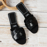 ZA Large-Size Slippers Women 2025 New Flat-Soled Sandals Trend One-×Ö×Ö Color Slippers HZ0115