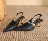 High-Heeled Shoes 2025 New Chinese Style Temperament Sharp Fine Heel Single Shoes Fashion Sexy Fine Heel Women's Shoes Tide HZ0115