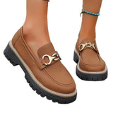 British Wind Small Leather Shoes Women Spring And Autumn 2025 New Fashion Retro Color Casual Thick-Heeled Single Shoes HZ0115