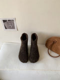 8566 ~ Increase In Height ~ French Boken Wool Boots Women's Boots New Cotton Boots In Autumn And Winter 2025 HZ0115