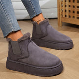 Mid-Winter 2025 New Women's Thick Snow Boots Inside Plus Velvet Round Head Cotton Boots HZ0115