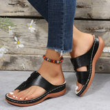 2025 Summer Toe Casual Large-Size Shoes Women Wear Slopes And Flat Beach Cool Slippers Women Now HZ0115