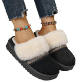 National Cotton Slippers Lady Winter Home Wearing Retro Anti-Slip Thick Bottom Plus Velvet Warm Moon Shoes HZ0115