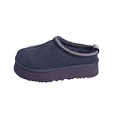 Autumn And Winter New Lazy Shoes Thick-Soled Pine Cream Wool Shoes Fur Shoes Outside The Home To Keep Warm Fashion Buns Cotton Tug HZ0115