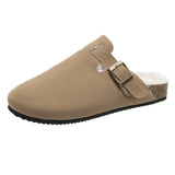 Large-Size Boken Baotou Half Dragged A Foot Pedaled Sandals Women Wear Round Head Half-Dragging Shoes HZ0115