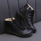 2025 Autumn And Winter Large-Size Flat Bottom Warm Lady Short Boots New Flat Bottom Women Boots HZ0115