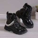 Boy And Girl Baby Fashion Pocket Martin Boots 2025 New Cute Round Head Side Zipper Short Fashion Boots HZ0115