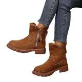 In The Winter Of 2025, The New Snow Boots Woman And The Woman With Velvet Thicken And Warm Fashion Casual Cotton Shoes HZ0115