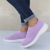 2025 New Fly Weaving Shallow Mouth Low Help Light And Breathable One-Foot Pedal Round Head Large-Size Leisure Flat-Bottomed Sneakers HZ0115