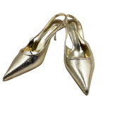 ZA Home In The Autumn Of 2025 On The New Golden Sharp Behind The High-Heeled Women Muqin Shoes Small Fine Heel Big Size List HZ0115