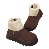 Thick Bottom Plus Thick Winter Snow Boots Women's Fur Integrated 2025 New Waterproof Short To Keep Warm And Velvet Women's Shoes HZ0115