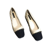 Fashion Small Fragrant Low-Heeled Shoes Women's Soft-Soled Working Shoes 2025 New Spring And Autumn Square Head Thick Heel Single Shoes Women HZ0115