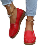 2025 New Flat-Soled Casual Single-Shoe Soft Sole Soft-Sided One-Legged Round Head Simple Mom Shoes HZ0115