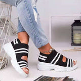 Large-Size Flying Sandals Women 2025 Summer Explosion Light Flying Slope Heel Sandals Women Polyurethane Soles HZ0115
