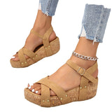 Fish Mouth Sandals Women 2025 Summer New Fashion Rivals Big Size Rivals Women's Slope HZ0115