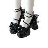 Cute Girl Leather Shoes Waterproof Lolita Shoes 2025 New Lorita Shoes Sweet Princess High Heels HZ0115