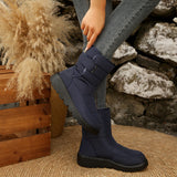 New Warm Large Size Lady Snow Boots Women Magic Stick Waterproof High-Top Shoes Couple HZ0115