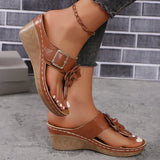 Large-Size Clip Toe Cool Slippers Women Fashion Wear Summer New National Wind Flowers Slope And Beach Slippers HZ0115