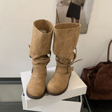 2025 Autumn And Winter New Korean Version Of The Thick Bottom High Cylinder Two-Wear Boots Women Pile Long Boots Female Knight Boots HZ0115