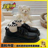 2025 New British Style Mary Precious Shoes Women's Loose High Thick-Sed Jk Small Leather Shoes Spring And Autumn Students Casual Single Shoes HZ0115